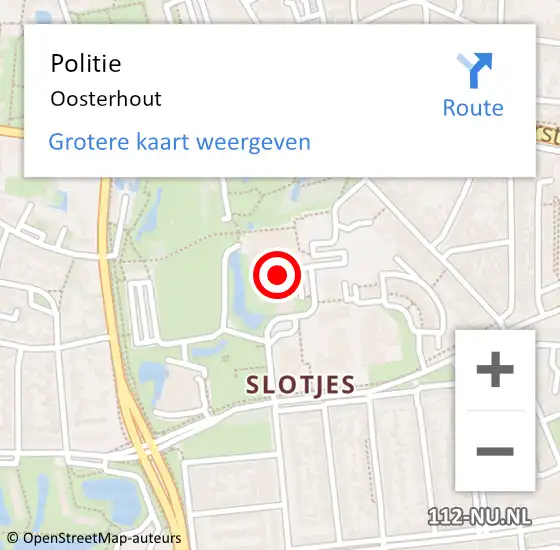 Locatie op kaart van de 112 melding: Politie Oosterhout op 20 maart 2019 17:10