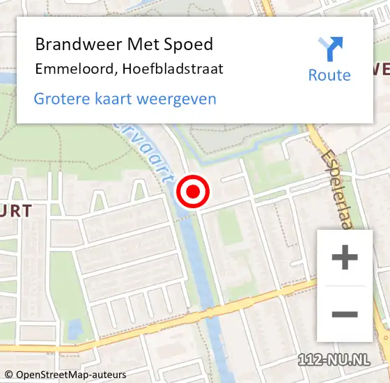 Locatie op kaart van de 112 melding: Brandweer Met Spoed Naar Emmeloord, Hoefbladstraat op 20 maart 2019 23:23