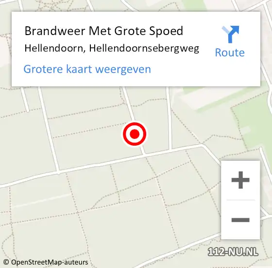 Locatie op kaart van de 112 melding: Brandweer Met Grote Spoed Naar Hellendoorn, Hellendoornsebergweg op 21 maart 2019 14:53