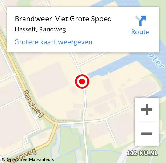 Locatie op kaart van de 112 melding: Brandweer Met Grote Spoed Naar Hasselt, Randweg op 23 maart 2019 03:56