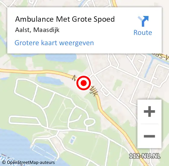 Locatie op kaart van de 112 melding: Ambulance Met Grote Spoed Naar Aalst, Maasdijk op 24 maart 2019 15:07