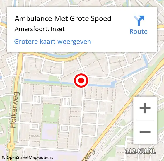 Locatie op kaart van de 112 melding: Ambulance Met Grote Spoed Naar Amersfoort, Inzet op 25 maart 2019 05:47