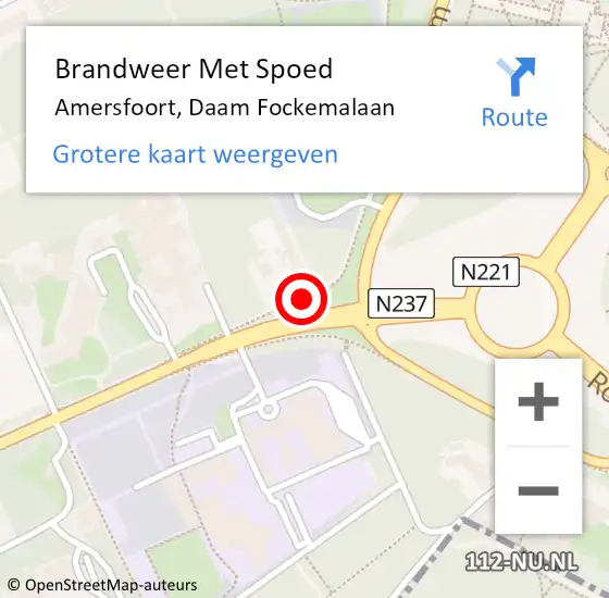 Locatie op kaart van de 112 melding: Brandweer Met Spoed Naar Amersfoort, Daam Fockemalaan op 25 maart 2019 21:24