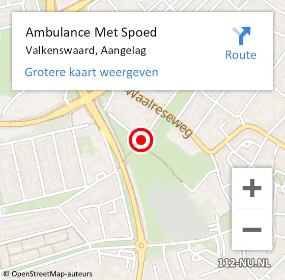 Locatie op kaart van de 112 melding: Ambulance Met Spoed Naar Valkenswaard, Aangelag op 27 maart 2019 15:55