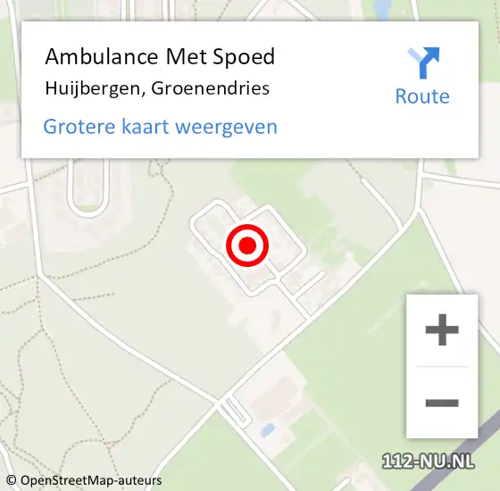 Locatie op kaart van de 112 melding: Ambulance Met Spoed Naar Huijbergen, Groenendries op 28 maart 2019 11:07