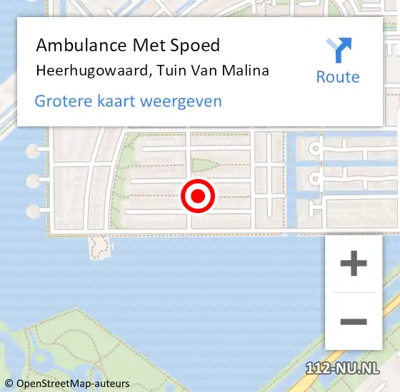 Locatie op kaart van de 112 melding: Ambulance Met Spoed Naar Heerhugowaard, Tuin Van Malina op 30 maart 2019 02:38
