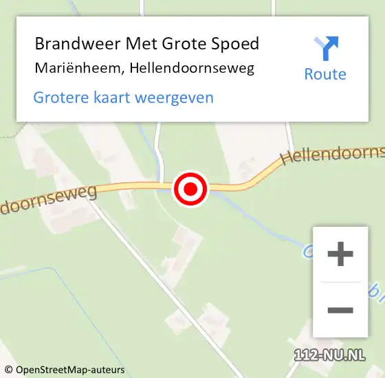 Locatie op kaart van de 112 melding: Brandweer Met Grote Spoed Naar Mariënheem, Hellendoornseweg op 31 maart 2019 17:22
