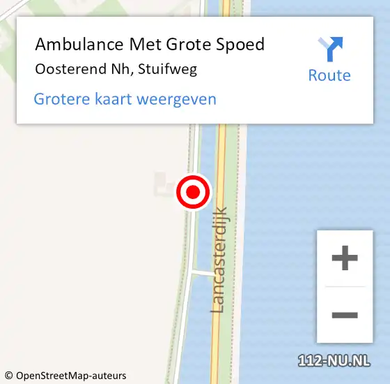 Locatie op kaart van de 112 melding: Ambulance Met Grote Spoed Naar Oosterend Nh, Stuifweg op 1 april 2019 16:02