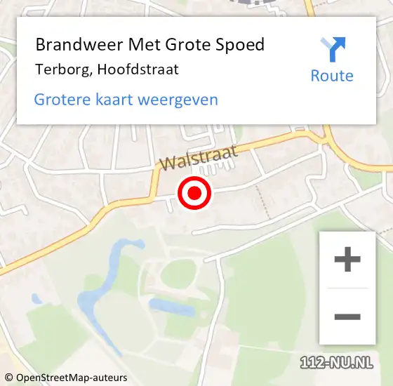 Locatie op kaart van de 112 melding: Brandweer Met Grote Spoed Naar Terborg, Hoofdstraat op 2 april 2019 16:47