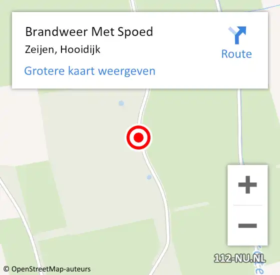 Locatie op kaart van de 112 melding: Brandweer Met Spoed Naar Zeijen, Hooidijk op 3 april 2019 19:41