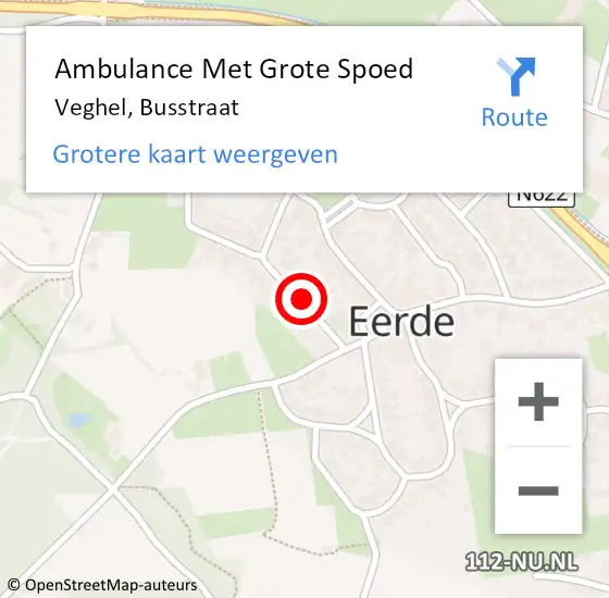 Locatie op kaart van de 112 melding: Ambulance Met Grote Spoed Naar Veghel, Busstraat op 4 april 2019 12:59