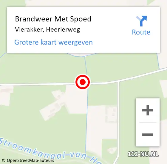 Locatie op kaart van de 112 melding: Brandweer Met Spoed Naar Vierakker, Heerlerweg op 5 april 2019 15:18