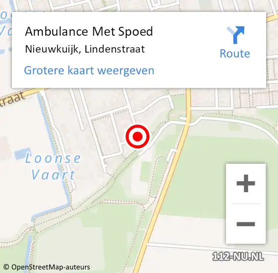 Locatie op kaart van de 112 melding: Ambulance Met Spoed Naar Nieuwkuijk, Lindenstraat op 5 april 2019 20:24