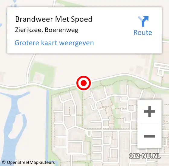 Locatie op kaart van de 112 melding: Brandweer Met Spoed Naar Zierikzee, Boerenweg op 6 april 2019 20:30