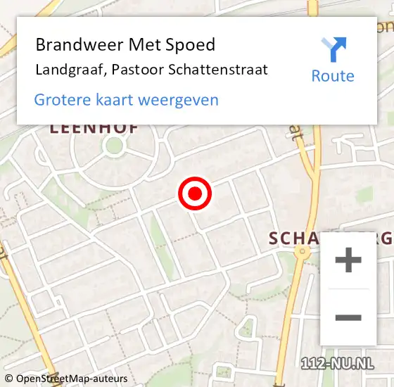 Locatie op kaart van de 112 melding: Brandweer Met Spoed Naar Landgraaf, Pastoor Schattenstraat op 7 april 2019 00:24
