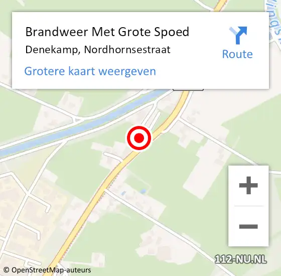 Locatie op kaart van de 112 melding: Brandweer Met Grote Spoed Naar Denekamp, Nordhornsestraat op 7 april 2019 11:47