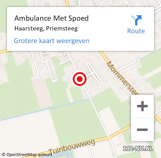 Locatie op kaart van de 112 melding: Ambulance Met Spoed Naar Haarsteeg, Priemsteeg op 8 april 2019 06:36