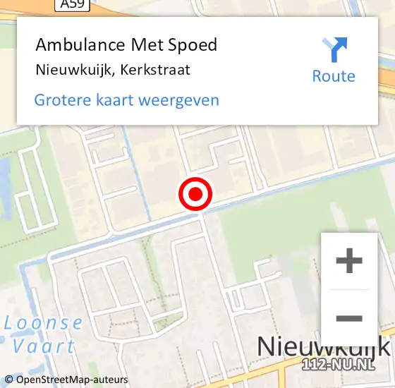 Locatie op kaart van de 112 melding: Ambulance Met Spoed Naar Nieuwkuijk, Kerkstraat op 8 april 2019 15:09