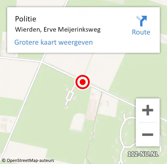 Locatie op kaart van de 112 melding: Politie Wierden, Erve Meijerinksweg op 8 april 2019 16:52