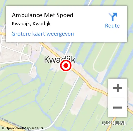 Locatie op kaart van de 112 melding: Ambulance Met Spoed Naar Kwadijk, Kwadijk op 11 april 2019 03:22