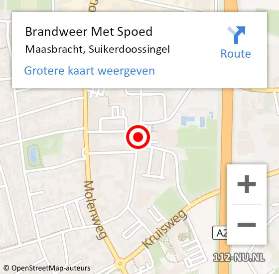Locatie op kaart van de 112 melding: Brandweer Met Spoed Naar Maasbracht, Suikerdoossingel op 11 april 2019 13:54
