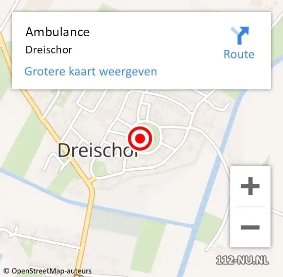Locatie op kaart van de 112 melding: Ambulance Dreischor op 11 april 2019 17:01