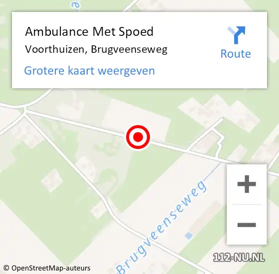 Locatie op kaart van de 112 melding: Ambulance Met Spoed Naar Voorthuizen, Brugveenseweg op 14 april 2019 10:04