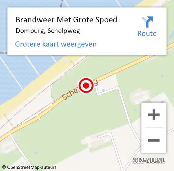 Locatie op kaart van de 112 melding: Brandweer Met Grote Spoed Naar Domburg, Schelpweg op 15 april 2019 08:18