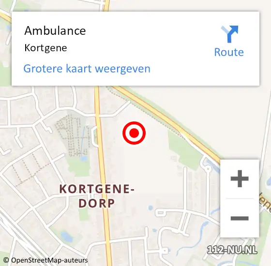 Locatie op kaart van de 112 melding: Ambulance Kortgene op 15 april 2019 13:14
