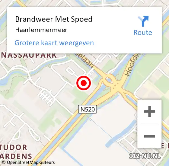 Locatie op kaart van de 112 melding: Brandweer Met Spoed Naar Haarlemmermeer op 15 april 2019 23:53