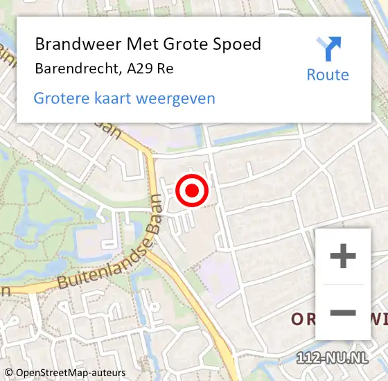 Locatie op kaart van de 112 melding: Brandweer Met Grote Spoed Naar Barendrecht, Derde Barendrechtseweg op 16 april 2019 10:20