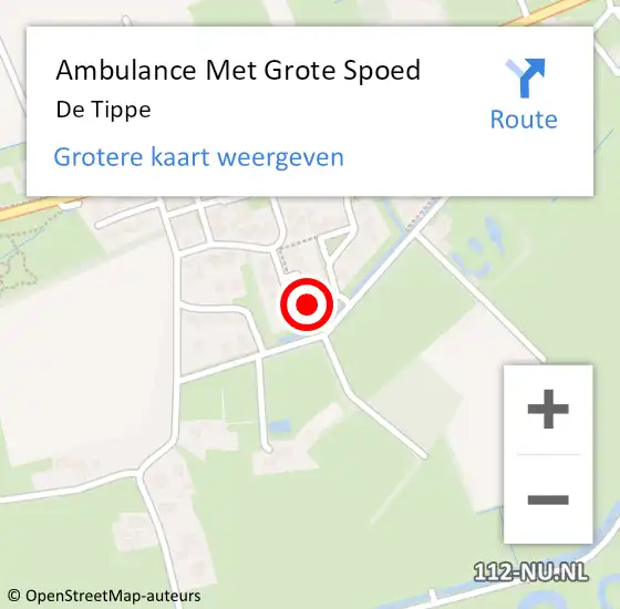 Locatie op kaart van de 112 melding: Ambulance Met Grote Spoed Naar De Tippe op 29 maart 2014 14:17