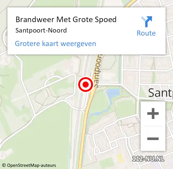 Locatie op kaart van de 112 melding: Brandweer Met Grote Spoed Naar Santpoort-Noord op 19 april 2019 22:13