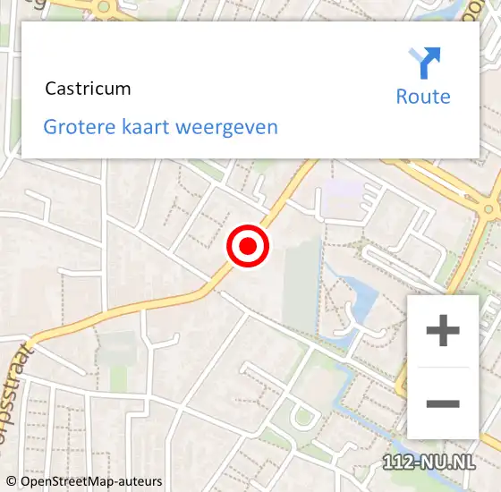 Locatie op kaart van de 112 melding:  Castricum op 20 april 2019 21:33