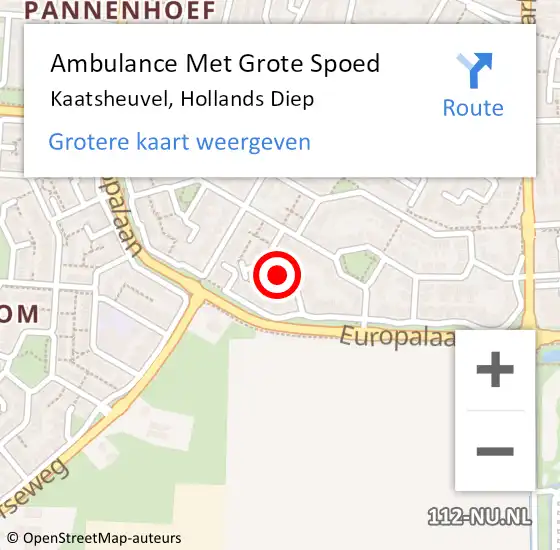 Locatie op kaart van de 112 melding: Ambulance Met Grote Spoed Naar Kaatsheuvel, Hollands Diep op 21 april 2019 11:47
