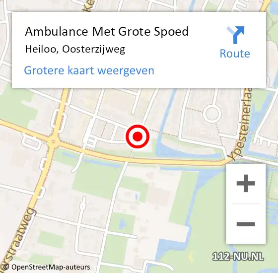 Locatie op kaart van de 112 melding: Ambulance Met Grote Spoed Naar Heiloo, Oosterzijweg op 22 april 2019 11:25