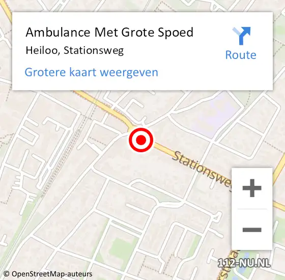 Locatie op kaart van de 112 melding: Ambulance Met Grote Spoed Naar Heiloo, Stationsweg op 23 april 2019 04:43