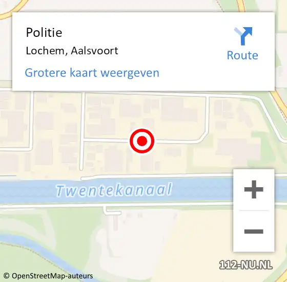 Locatie op kaart van de 112 melding: Politie Lochem, Aalsvoort op 23 april 2019 16:04