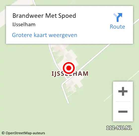 Locatie op kaart van de 112 melding: Brandweer Met Spoed Naar IJsselham op 25 april 2019 19:19