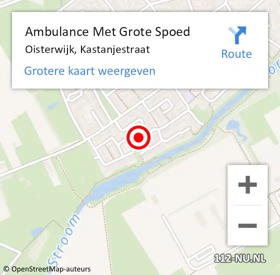 Locatie op kaart van de 112 melding: Ambulance Met Grote Spoed Naar Oisterwijk, Kastanjestraat op 27 april 2019 15:25