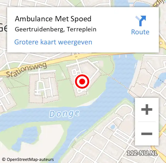 Locatie op kaart van de 112 melding: Ambulance Met Spoed Naar Geertruidenberg, Terreplein op 29 april 2019 10:11