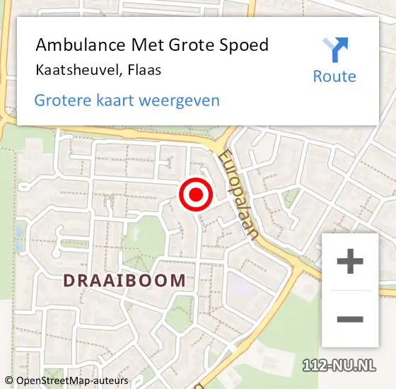 Locatie op kaart van de 112 melding: Ambulance Met Grote Spoed Naar Kaatsheuvel, Flaas op 29 april 2019 19:43