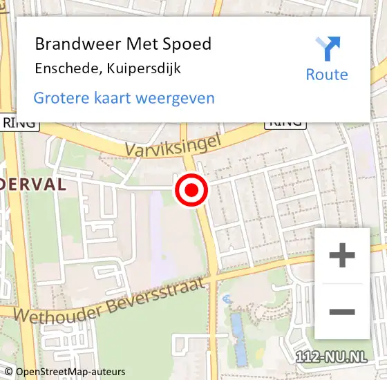Locatie op kaart van de 112 melding: Brandweer Met Spoed Naar Enschede, Kuipersdijk op 2 mei 2019 19:01