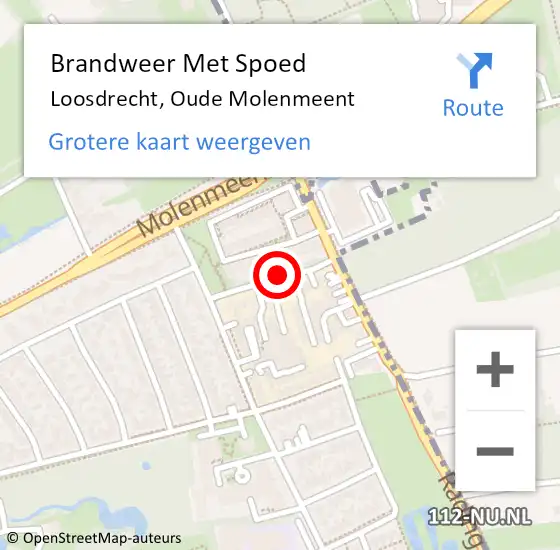 Locatie op kaart van de 112 melding: Brandweer Met Spoed Naar Loosdrecht, Oude Molenmeent op 3 mei 2019 19:58