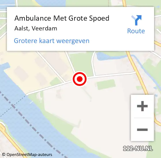 Locatie op kaart van de 112 melding: Ambulance Met Grote Spoed Naar Aalst, Veerdam op 4 mei 2019 16:32