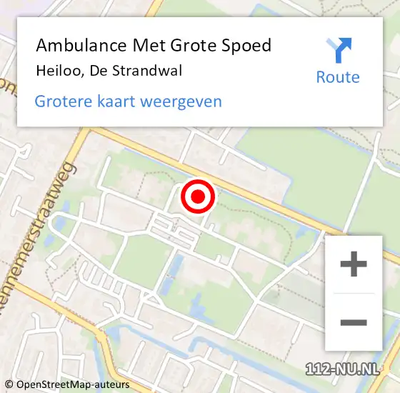 Locatie op kaart van de 112 melding: Ambulance Met Grote Spoed Naar Heiloo, De Strandwal op 6 mei 2019 15:23