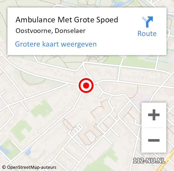 Locatie op kaart van de 112 melding: Ambulance Met Grote Spoed Naar Oostvoorne, Donselaer op 6 mei 2019 23:25