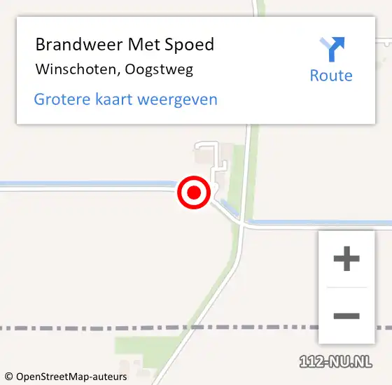 Locatie op kaart van de 112 melding: Brandweer Met Spoed Naar Winschoten, Oogstweg op 7 mei 2019 17:54