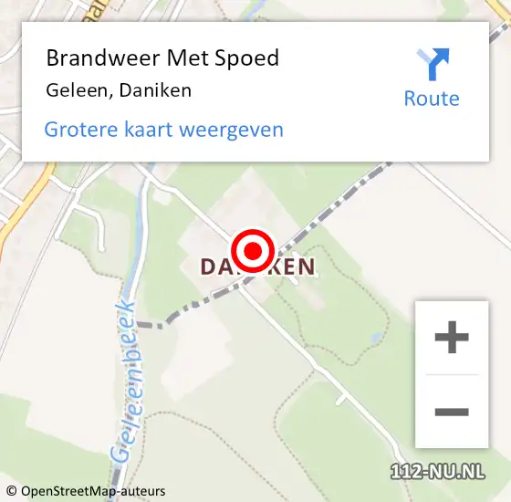 Locatie op kaart van de 112 melding: Brandweer Met Spoed Naar Geleen, Daniken op 9 mei 2019 18:11
