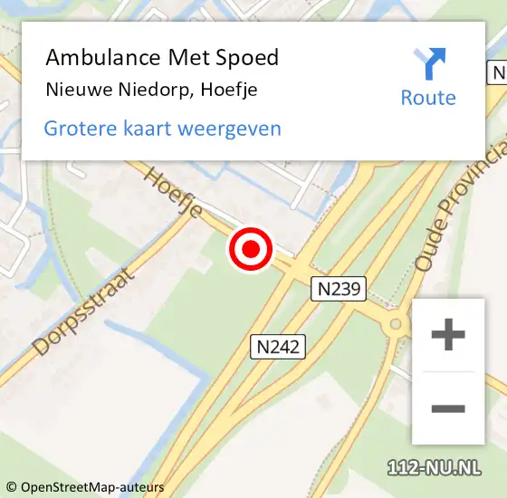 Locatie op kaart van de 112 melding: Ambulance Met Spoed Naar Nieuwe Niedorp, Hoefje op 9 mei 2019 22:36